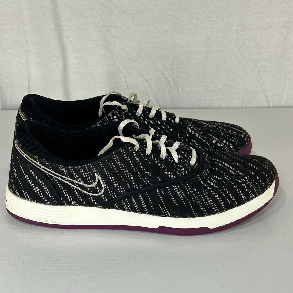 Nike lunarlon Women’s 8.5 purple and grey tennis shoes athletic sneakers 2013